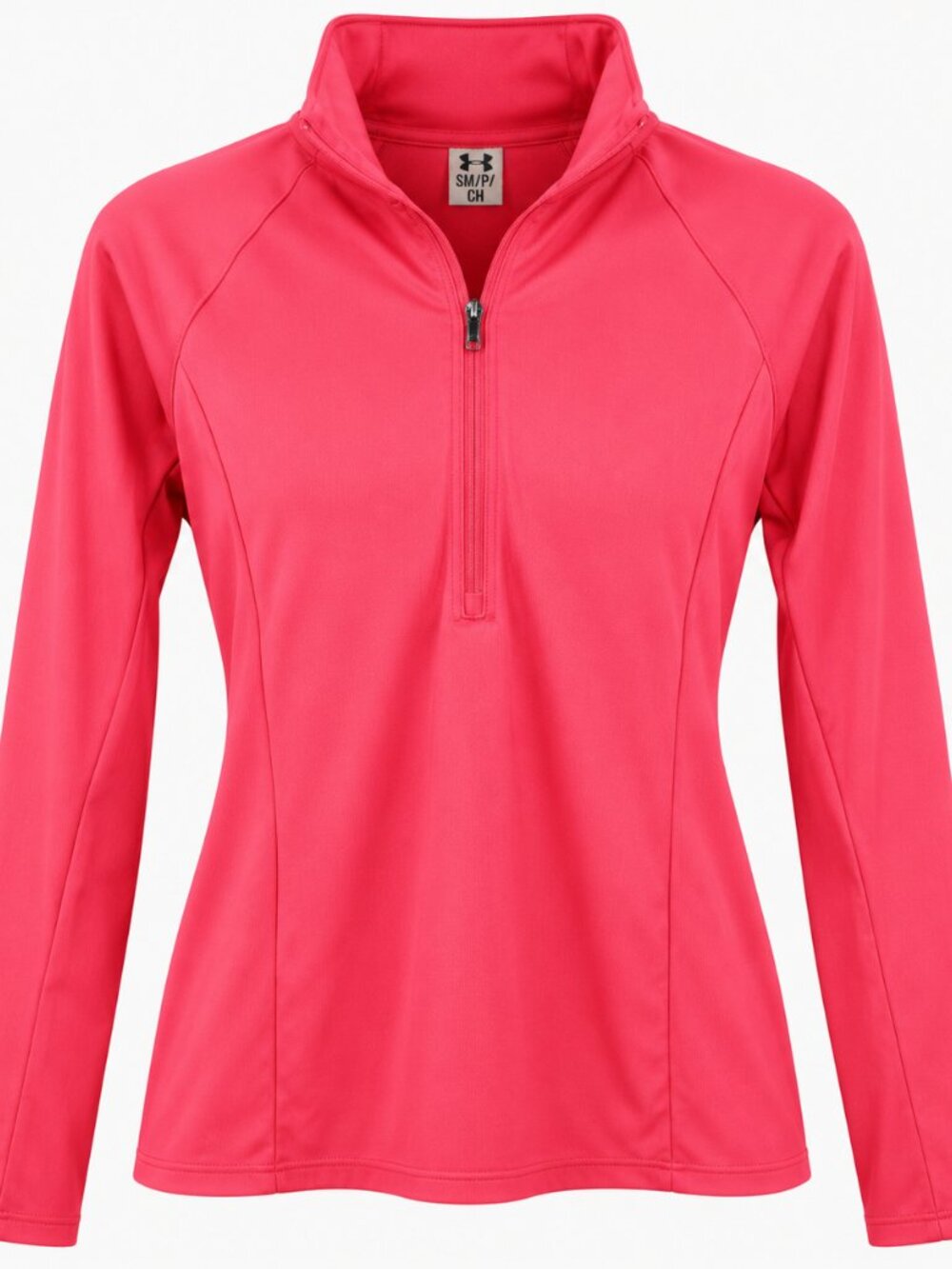 Under Armour HeatGear Pink 1/4 Zip Long Sleeve Athletic Top Small